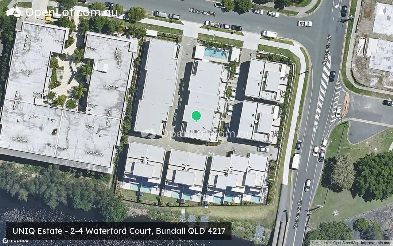 Satellite image for UNIQ Estate - 2-4 Waterford Court, Bundall QLD 4217