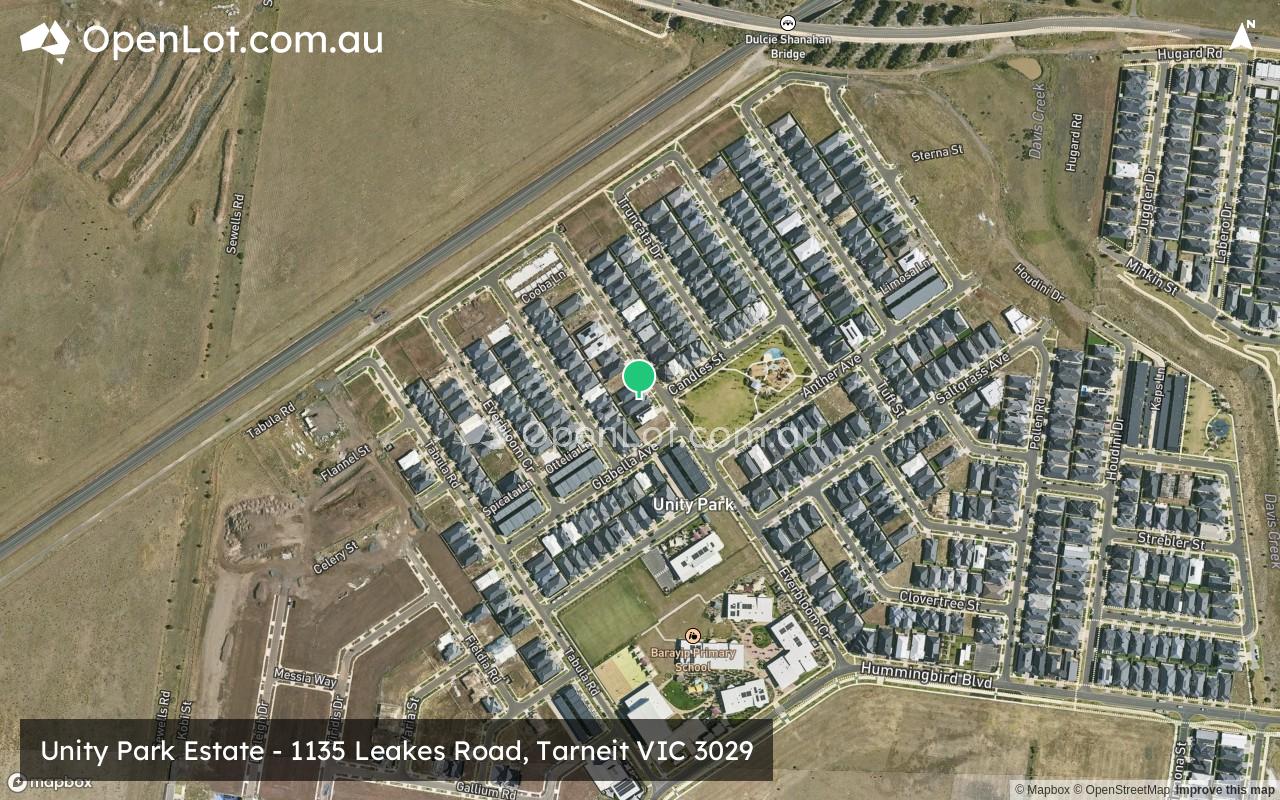 Satellite image for Unity Park Estate - 1135 Leakes Road, Tarneit VIC 3029