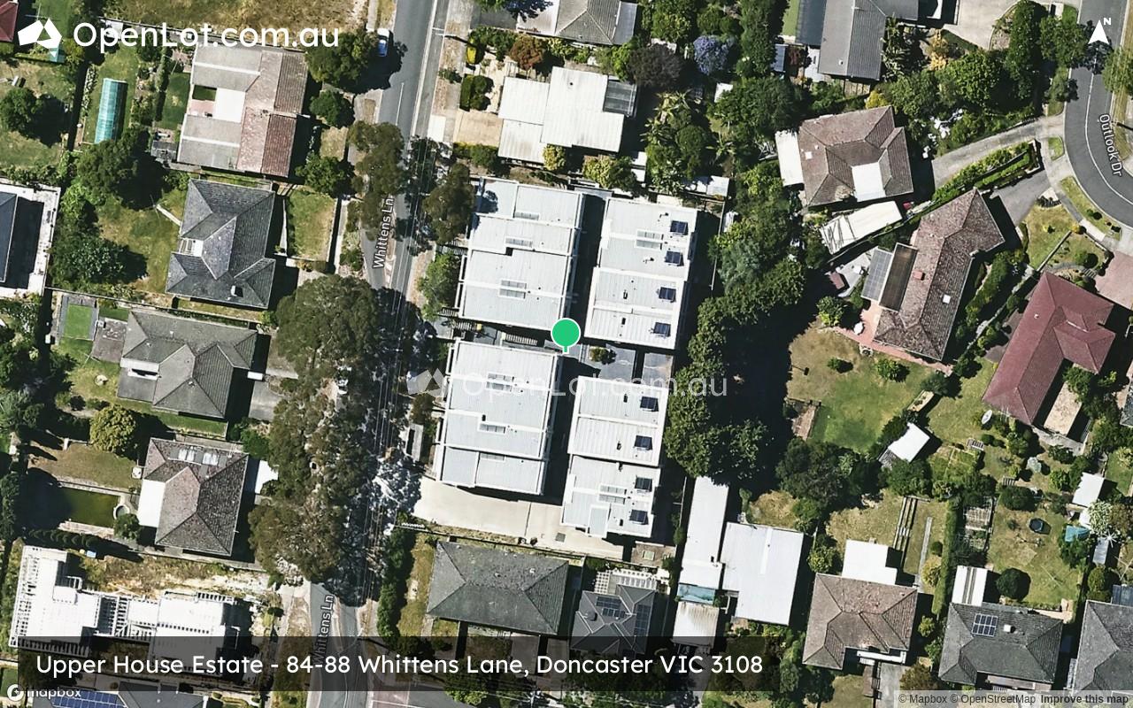 Satellite image for Upper House Estate - 84-88 Whittens Lane, Doncaster VIC 3108