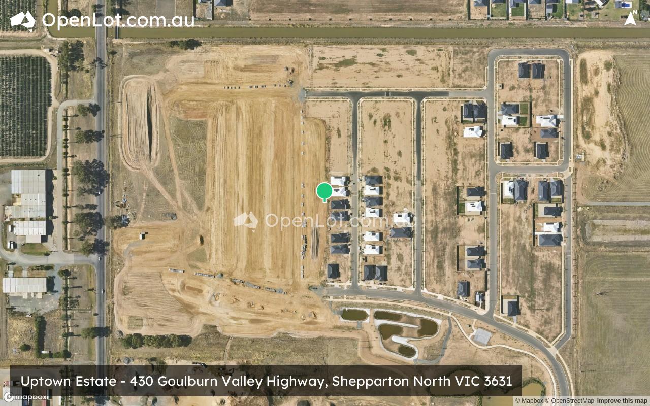 Satellite image for Uptown Estate - 430 Goulburn Valley Highway, Shepparton North VIC 3631