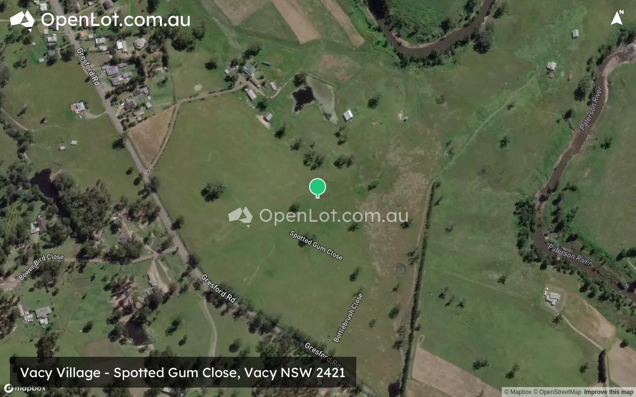 Satellite image for Vacy Village - Spotted Gum Close, Vacy NSW 2421