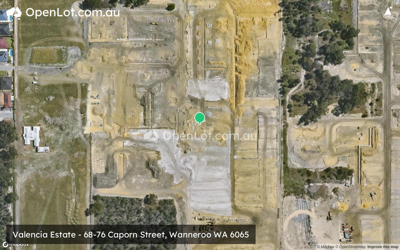 Satellite image for Valencia Estate - 68-76 Caporn Street, Wanneroo WA 6065