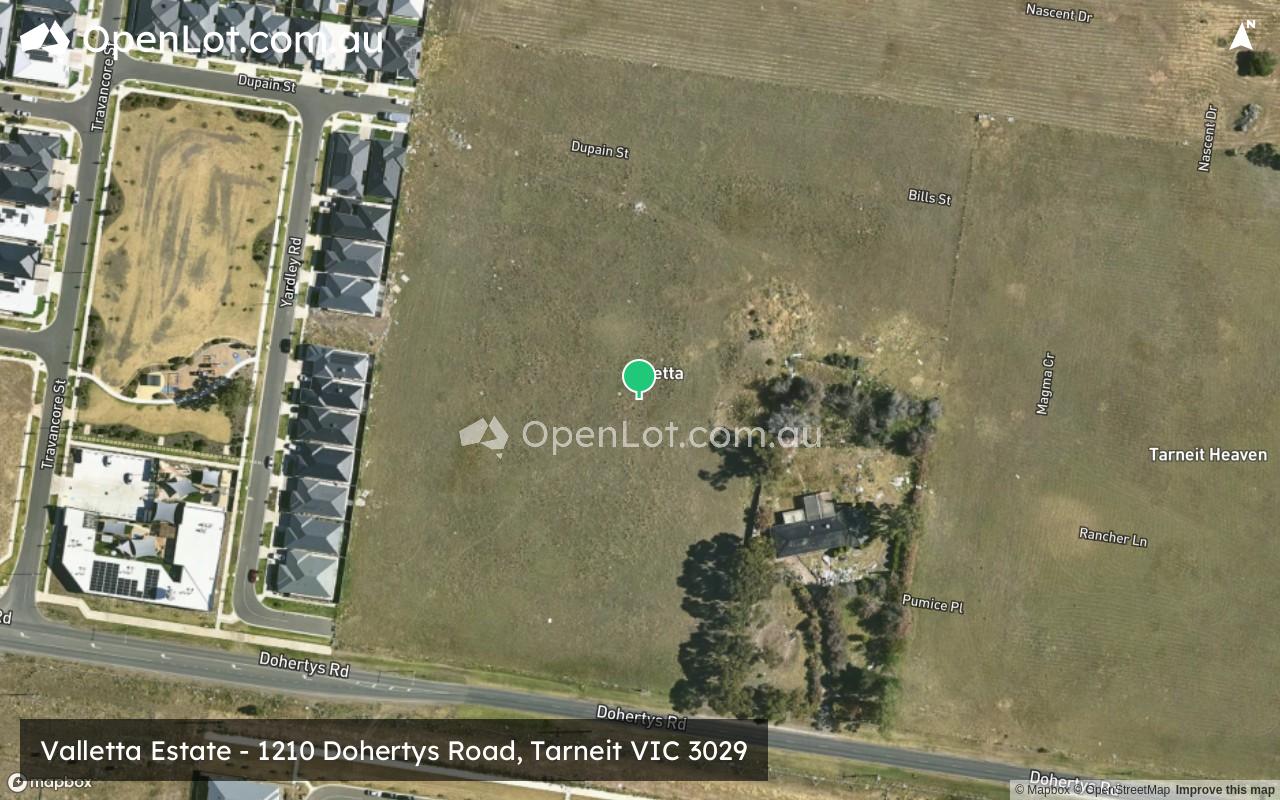 Satellite image for Valletta Estate - 1210 Dohertys Road, Tarneit VIC 3029