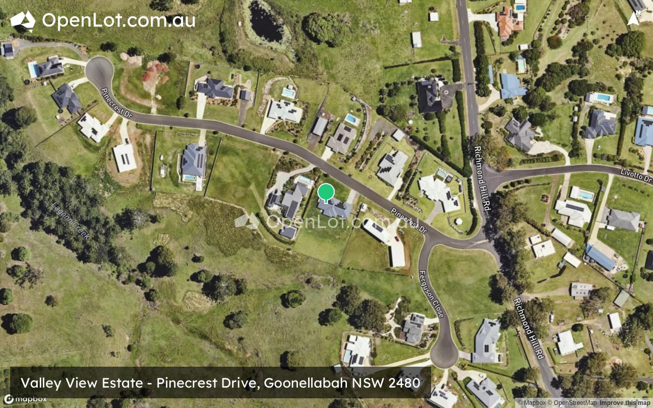 Satellite image for Valley View Estate - Pinecrest Drive, Goonellabah NSW 2480