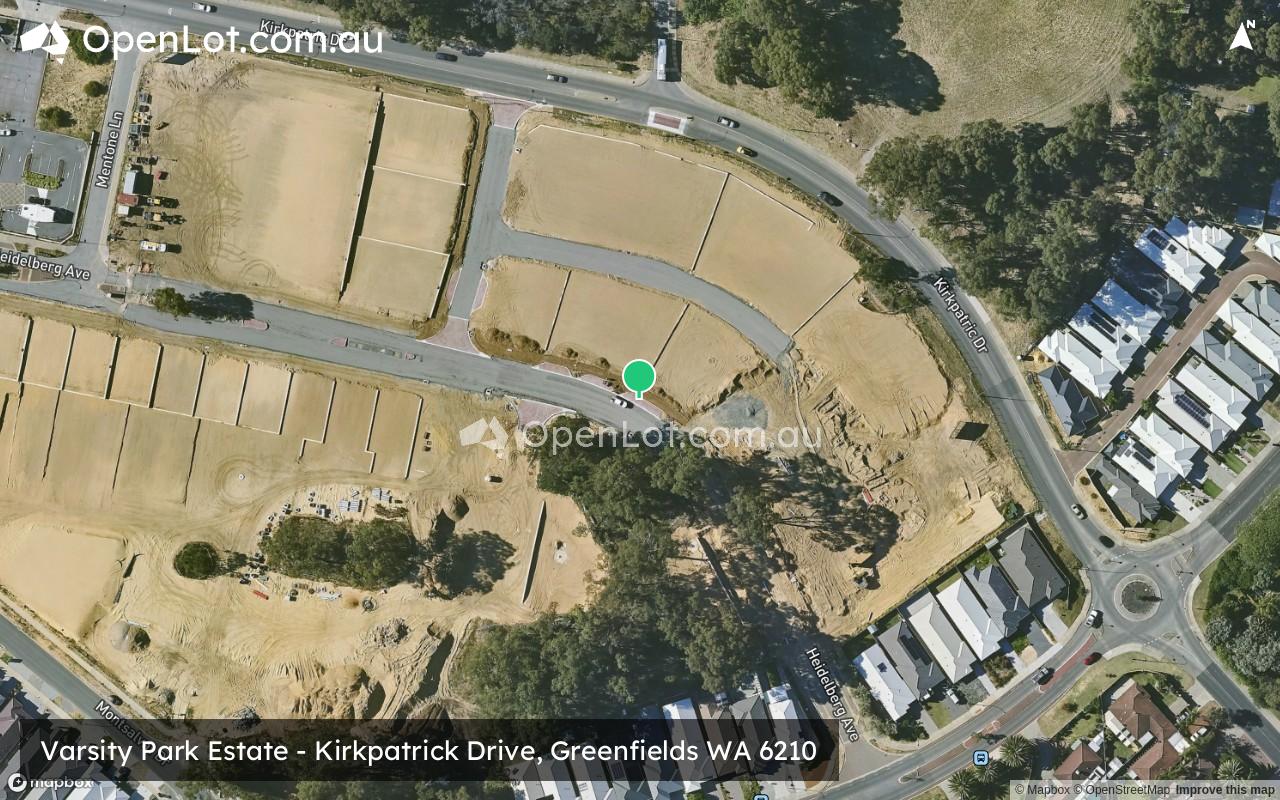 Satellite image for Varsity Park Estate - Kirkpatrick Drive, Greenfields WA 6210