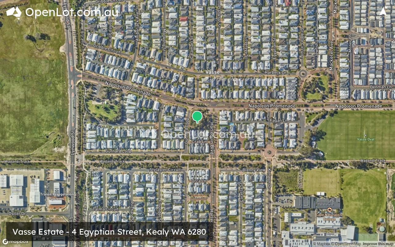 Satellite image for Vasse Estate - 4 Egyptian Street, Kealy WA 6280
