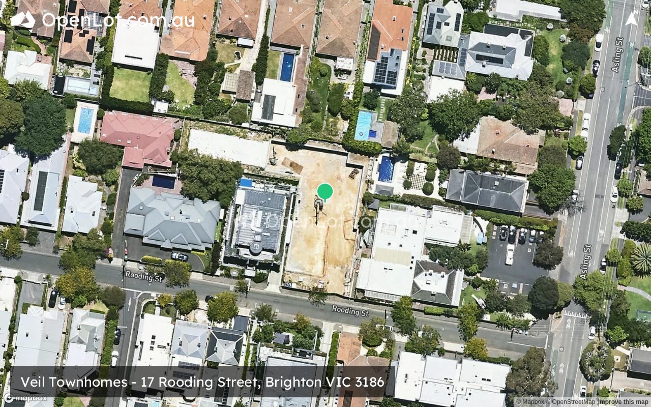 Satellite image for Veil Townhomes - 17 Rooding Street, Brighton VIC 3186