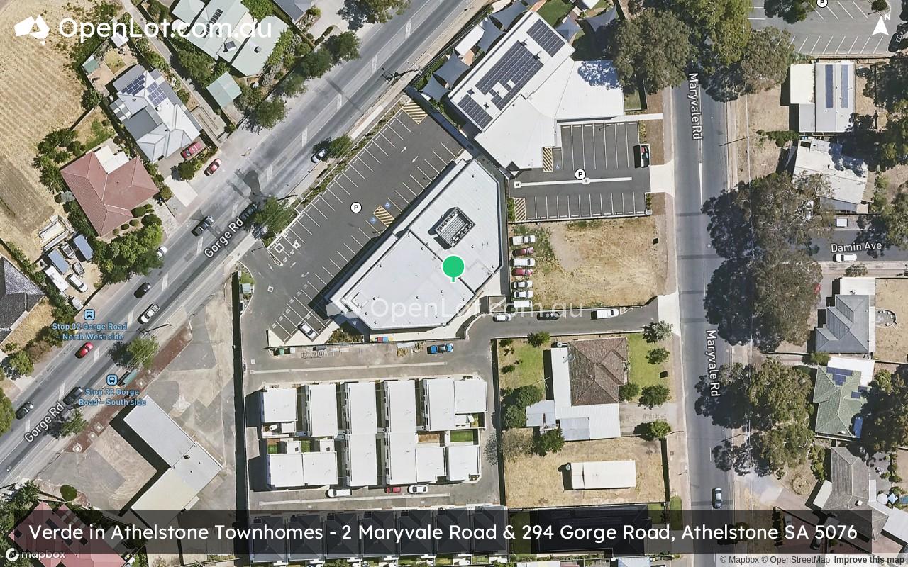 Satellite image for Verde in Athelstone Townhomes - 2 Maryvale Road & 294 Gorge Road, Athelstone SA 5076