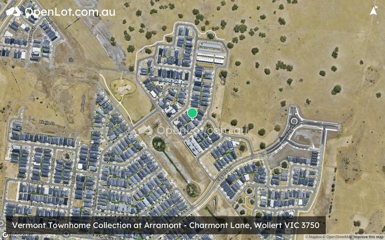 Satellite image for Vermont Townhome Collection at Arramont - Charmont Lane, Wollert VIC 3750