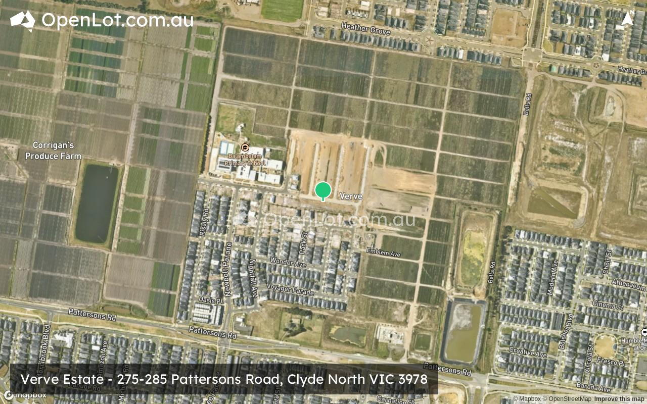 Satellite image for Verve Estate - 275-285 Pattersons Road, Clyde North VIC 3978