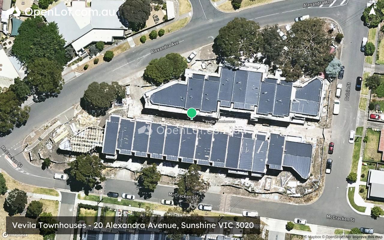Satellite image for Vevila Townhouses - 20 Alexandra Avenue, Sunshine VIC 3020