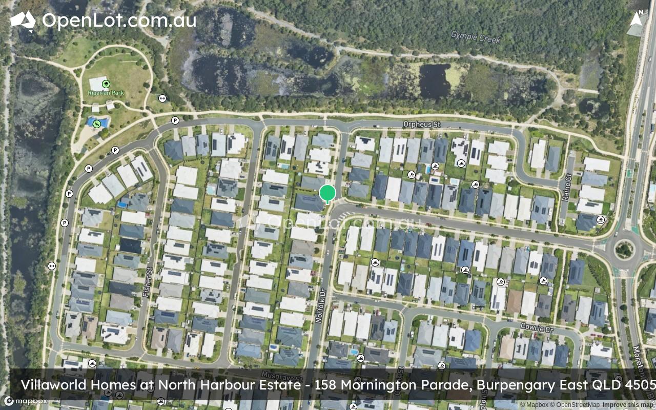 Satellite image for Villaworld Homes at North Harbour Estate - 158 Mornington Parade, Burpengary East QLD 4505