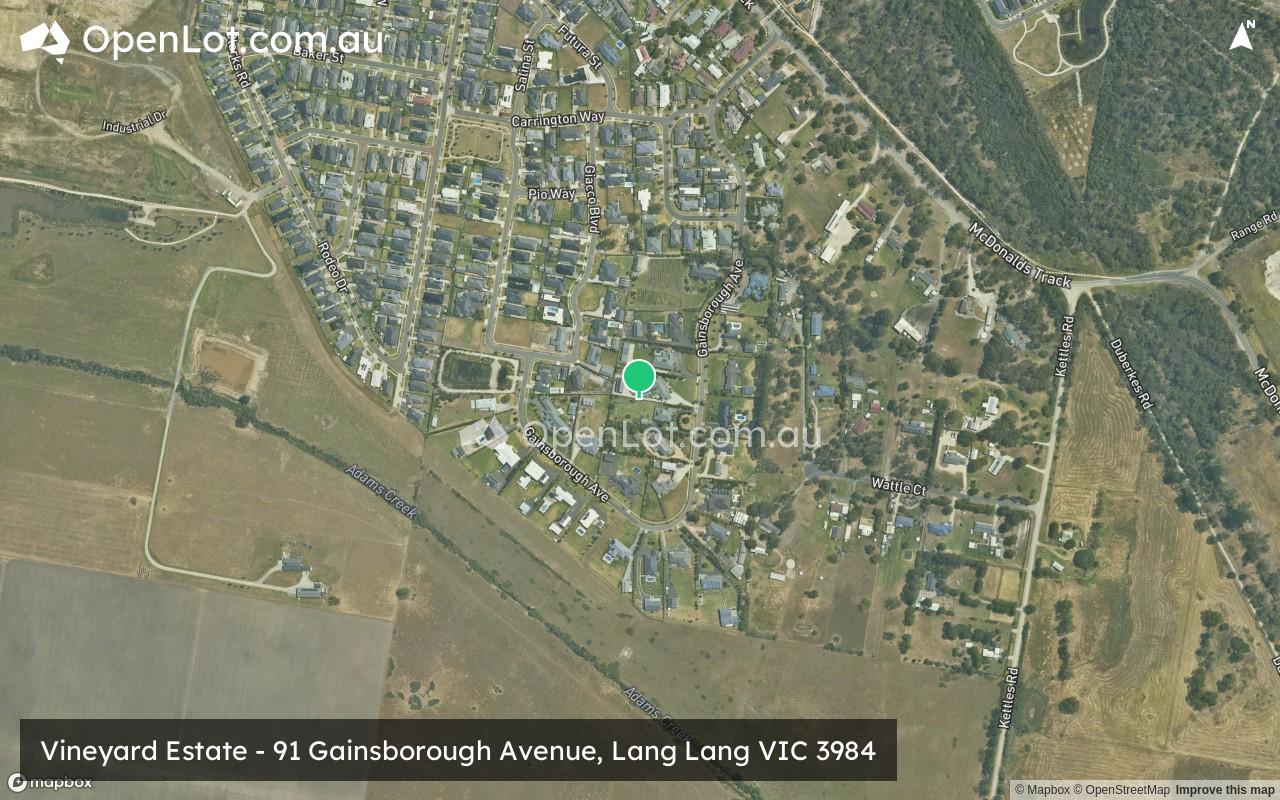 Satellite image for Vineyard Estate - 91 Gainsborough Avenue, Lang Lang VIC 3984
