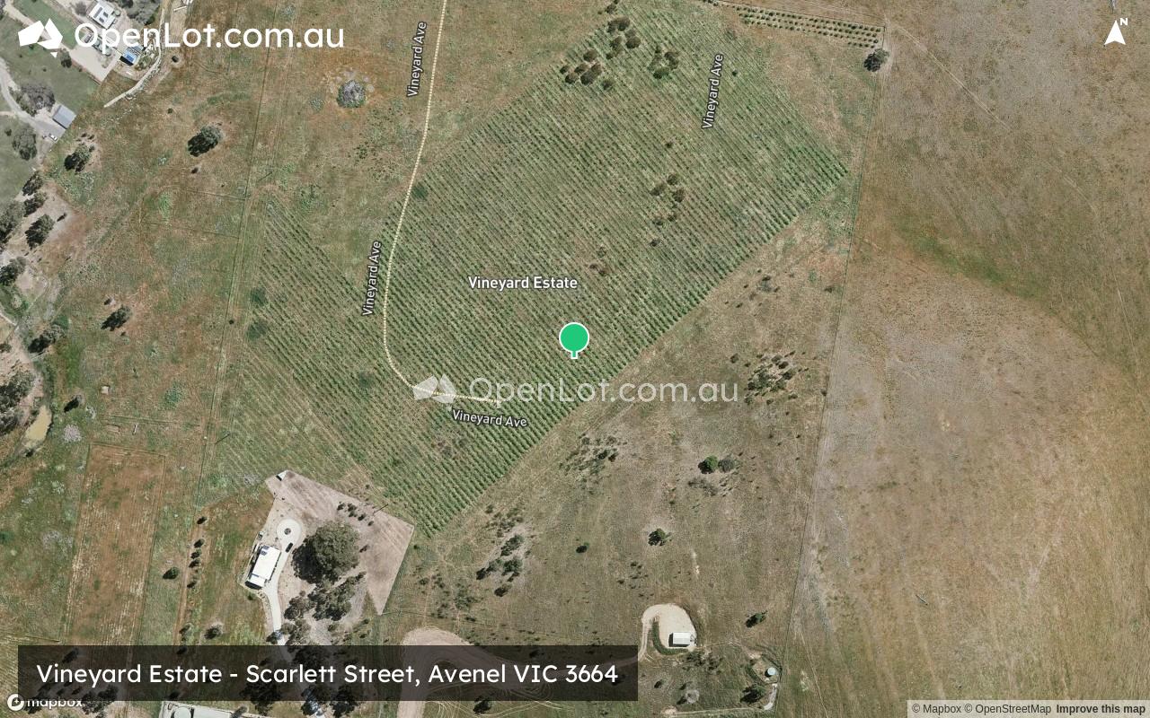 Satellite image for Vineyard Estate - Scarlett Street, Avenel VIC 3664