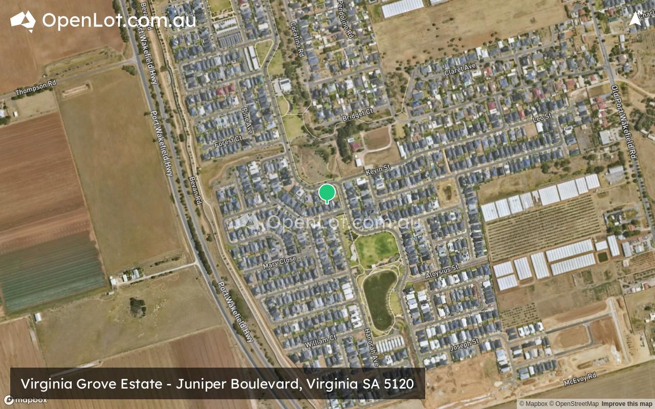 Satellite image for Virginia Grove Estate - Juniper Boulevard, Virginia SA 5120
