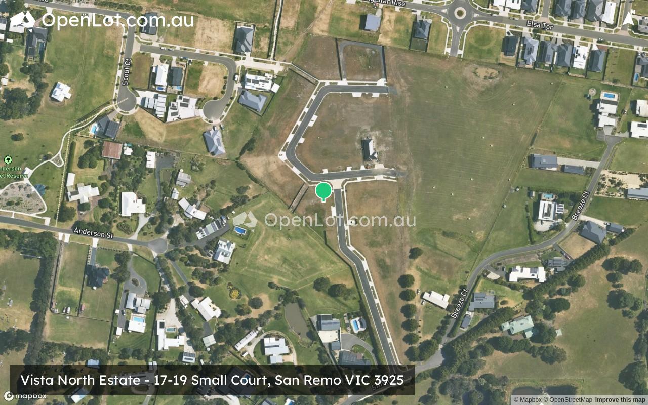 Satellite image for Vista North Estate - 17-19 Small Court, San Remo VIC 3925