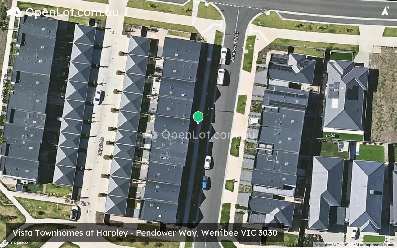 Satellite image for Vista Townhomes at Harpley - Pendower Way, Werribee VIC 3030