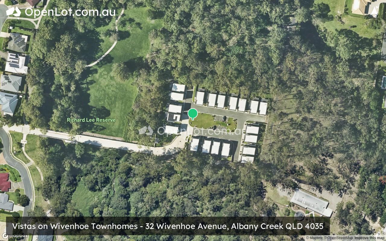 Satellite image for Vistas on Wivenhoe Townhomes - 32 Wivenhoe Avenue, Albany Creek QLD 4035