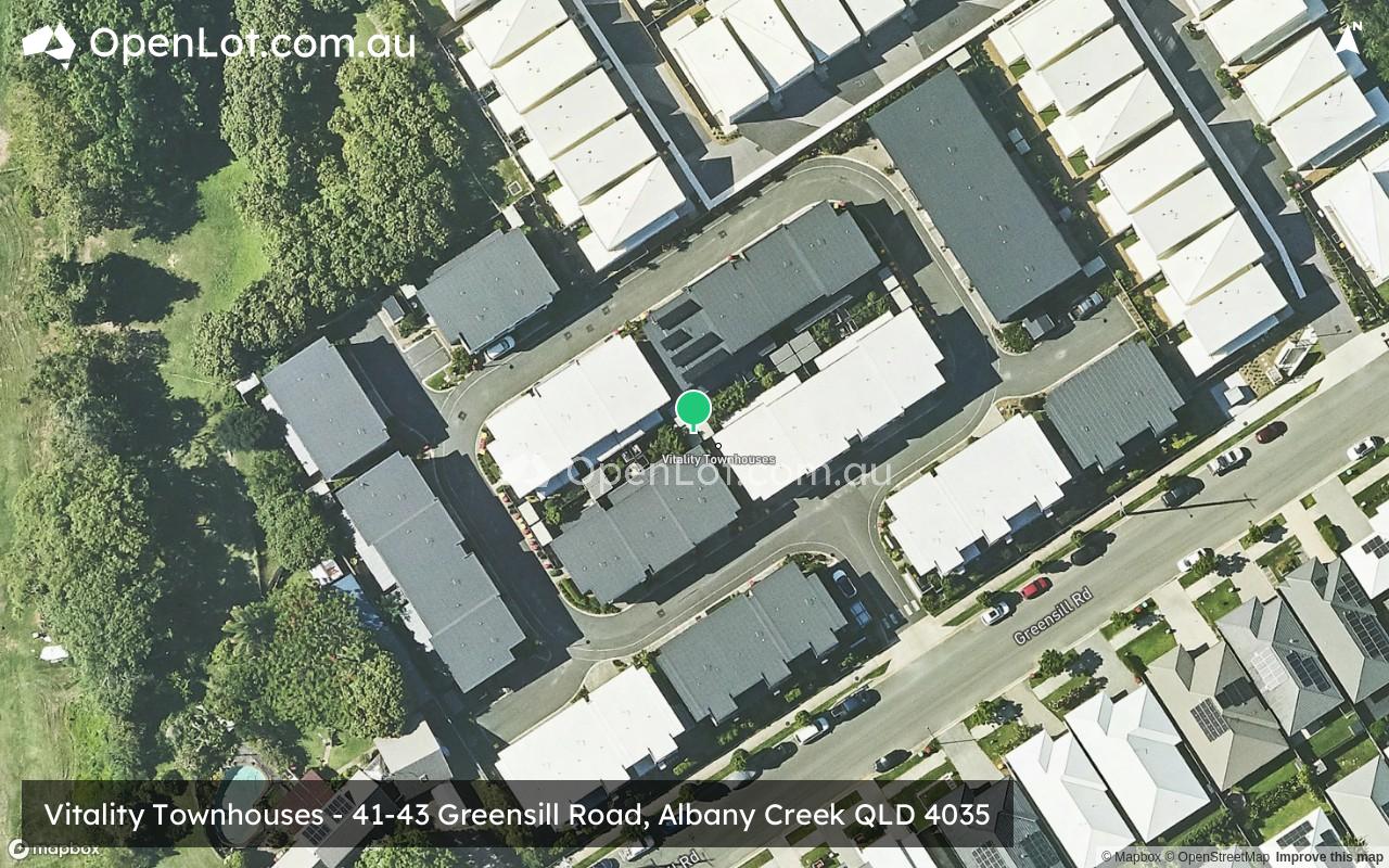 Satellite image for Vitality Townhouses - 41-43 Greensill Road, Albany Creek QLD 4035
