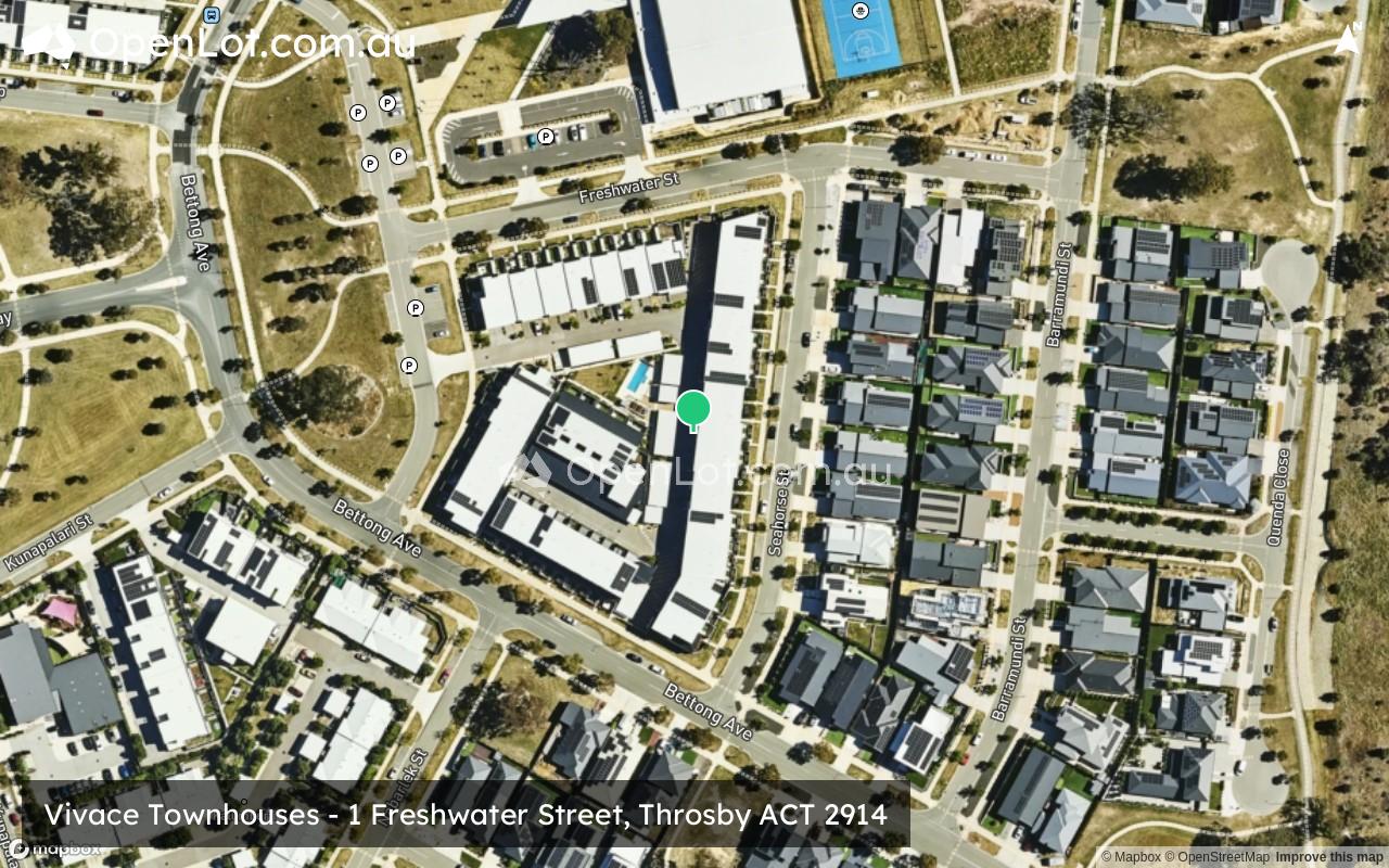 Satellite image for Vivace Townhouses - 1 Freshwater Street, Throsby ACT 2914