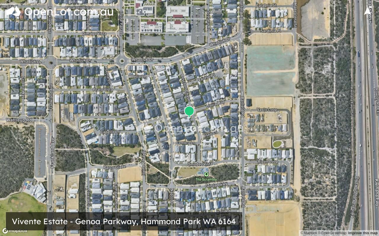 Satellite image for Vivente Estate - Genoa Parkway, Hammond Park WA 6164