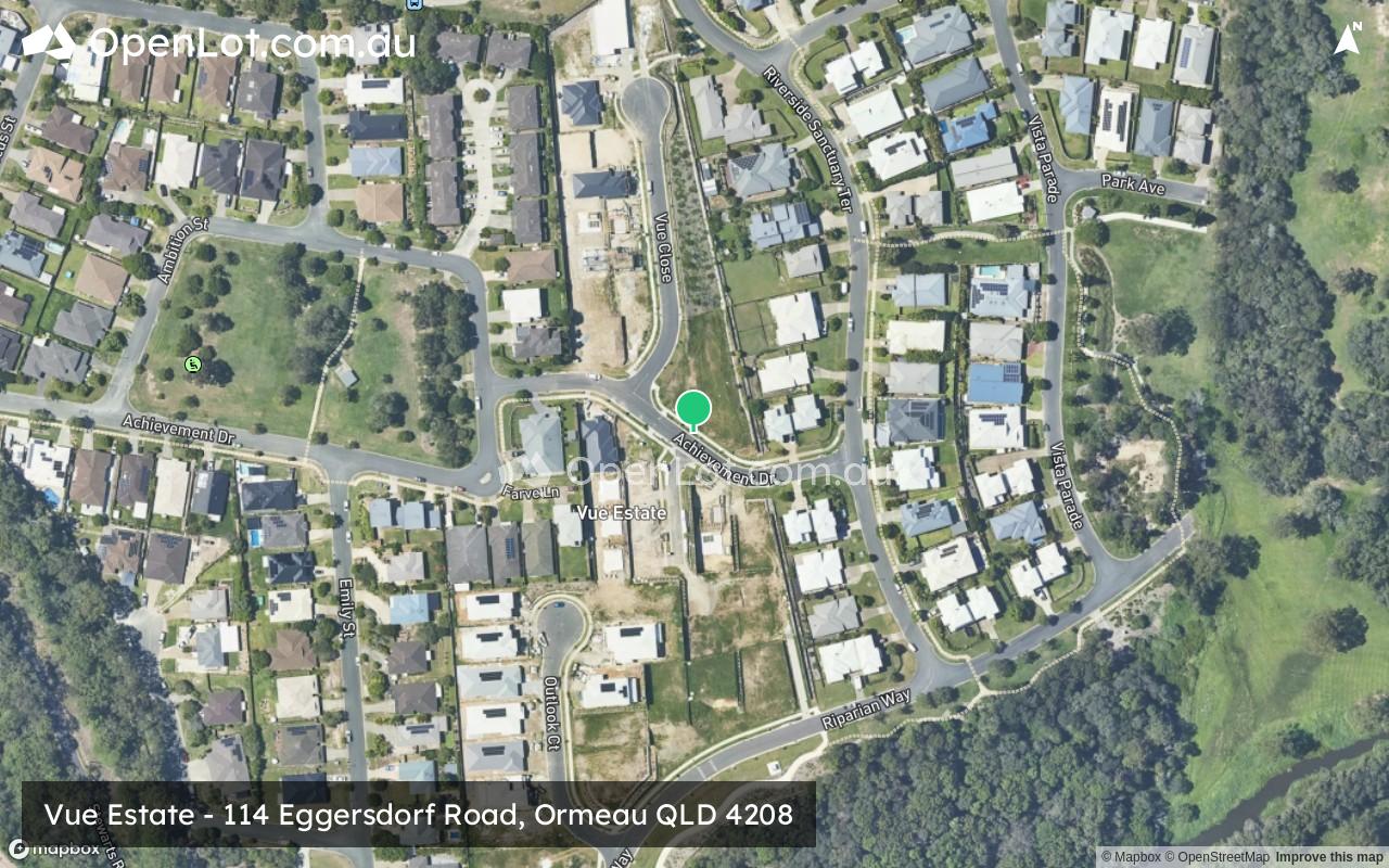 Satellite image for Vue Estate - 114 Eggersdorf Road, Ormeau QLD 4208