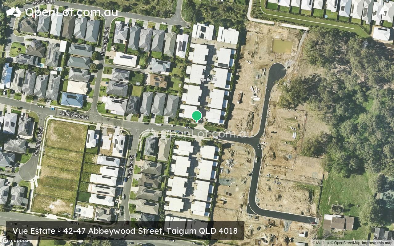 Satellite image for Vue Estate - 42-47 Abbeywood Street, Taigum QLD 4018