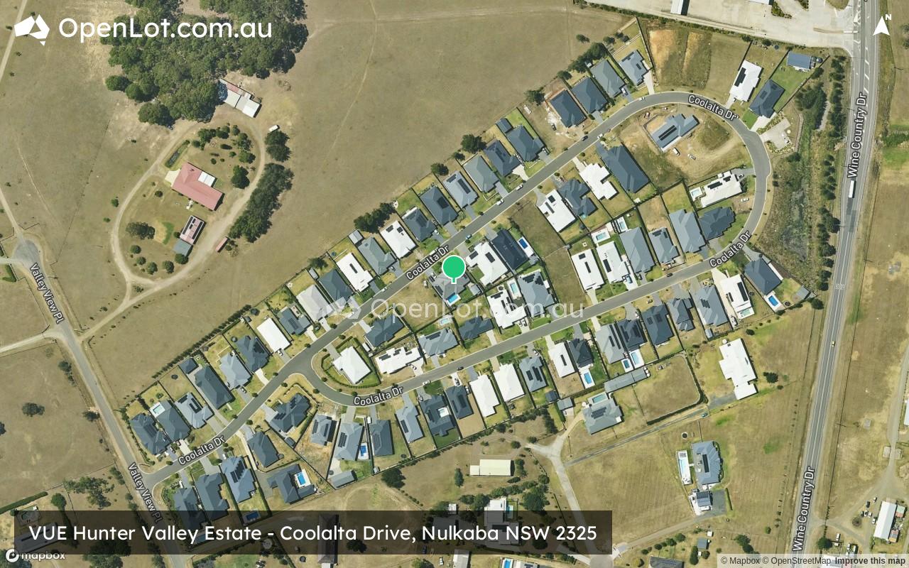 Satellite image for VUE Hunter Valley Estate - Coolalta Drive, Nulkaba NSW 2325