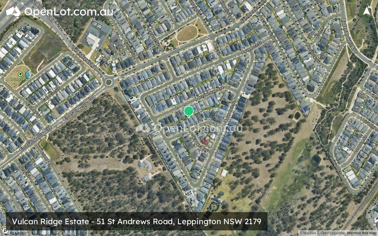 Satellite image for Vulcan Ridge Estate - 51 St Andrews Road, Leppington NSW 2179