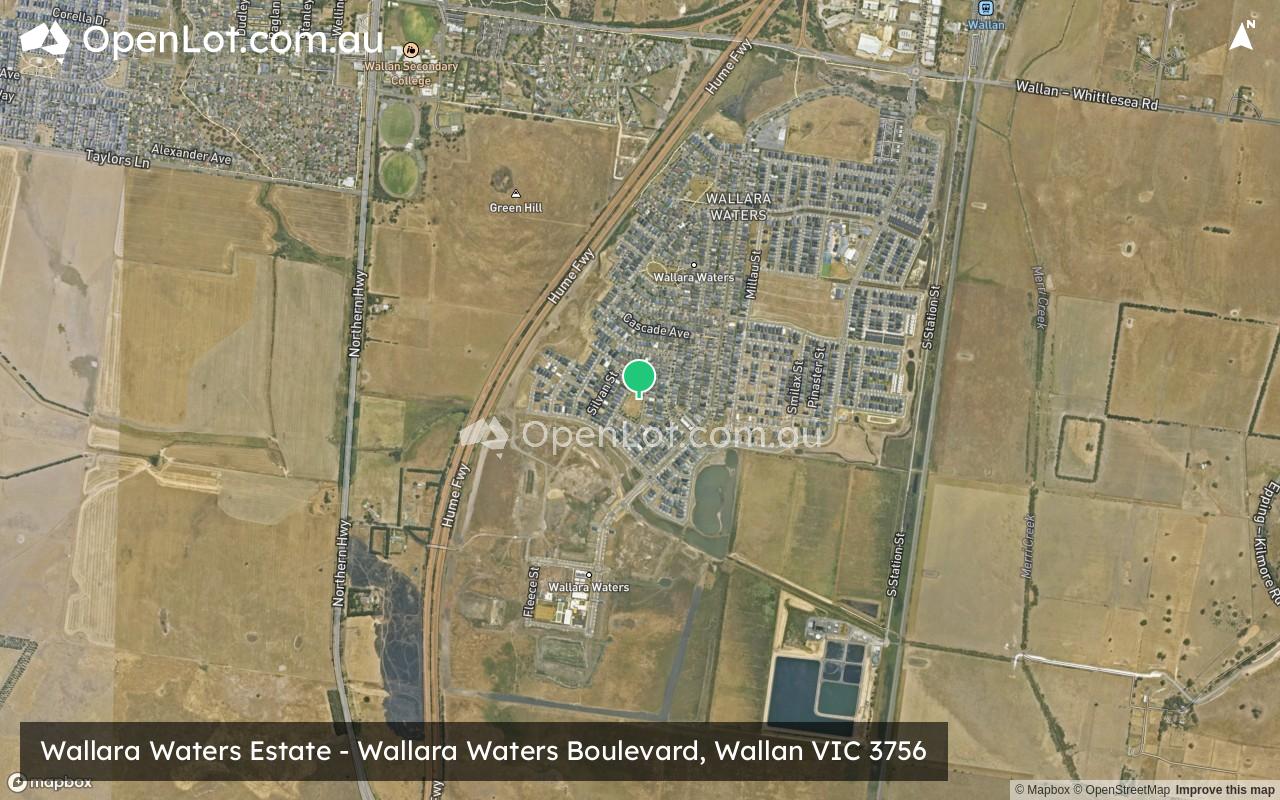 Satellite image for Wallara Waters Estate - Wallara Waters Boulevard, Wallan VIC 3756