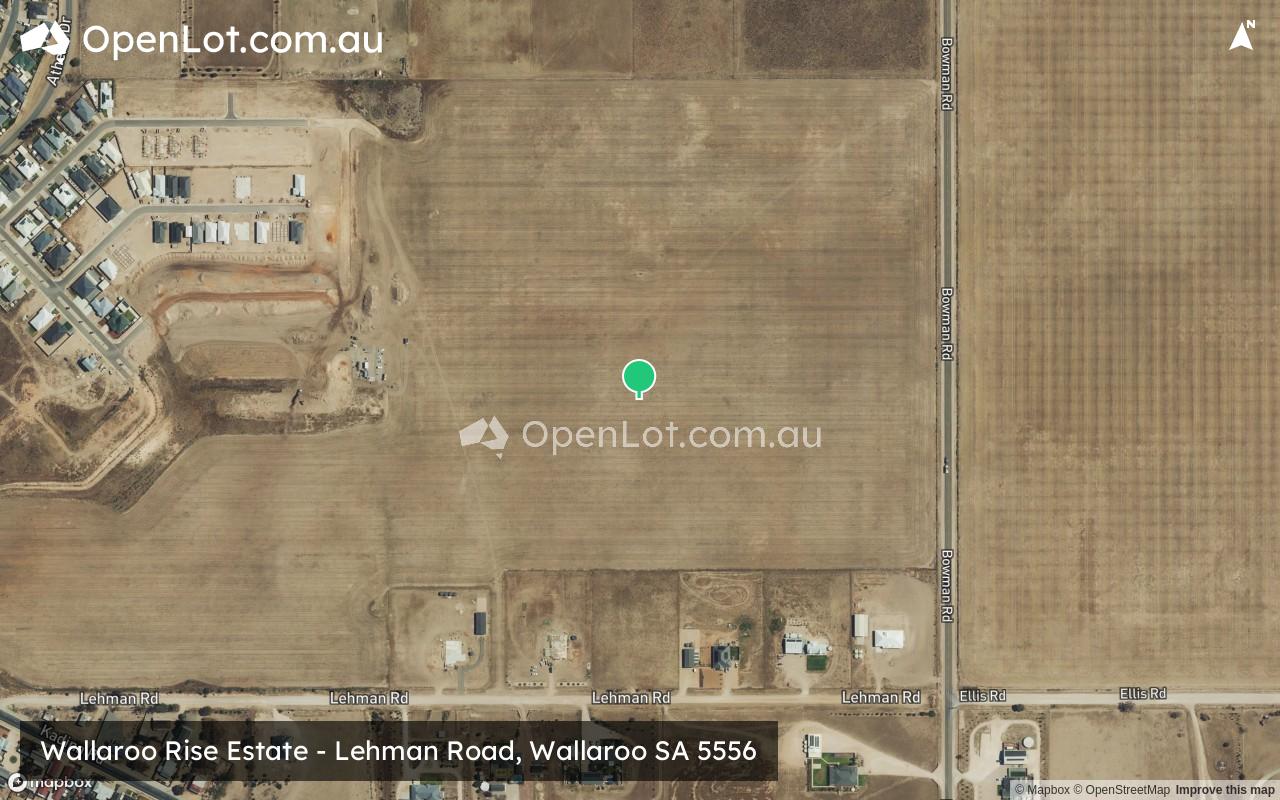 Satellite image for Wallaroo Rise Estate - Lehman Road, Wallaroo SA 5556