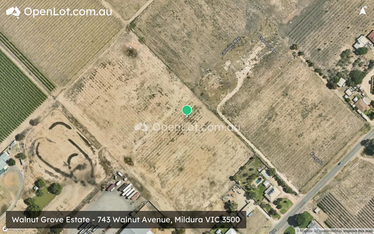 Satellite image for Walnut Grove Estate - 743 Walnut Avenue, Mildura VIC 3500