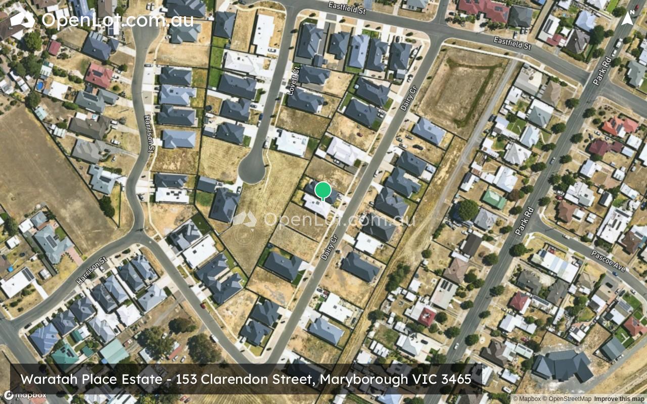 Satellite image for Waratah Place Estate - 153 Clarendon Street, Maryborough VIC 3465