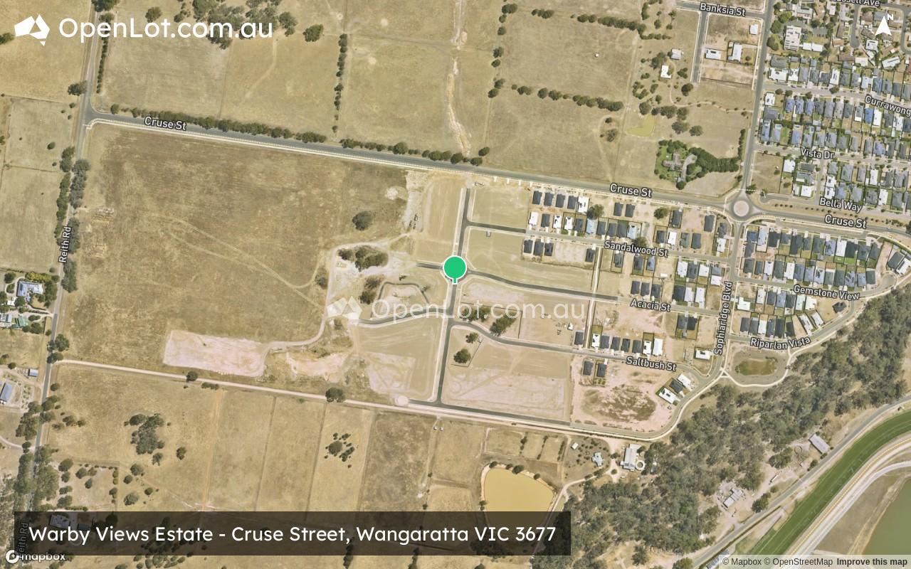 Satellite image for Warby Views Estate - Cruse Street, Wangaratta VIC 3677