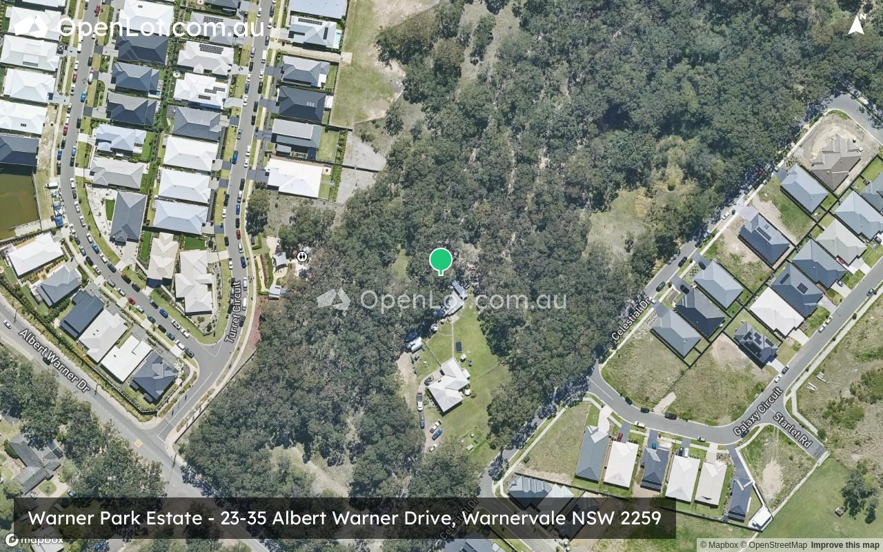 Satellite image for Warner Park Estate - 23-35 Albert Warner Drive, Warnervale NSW 2259