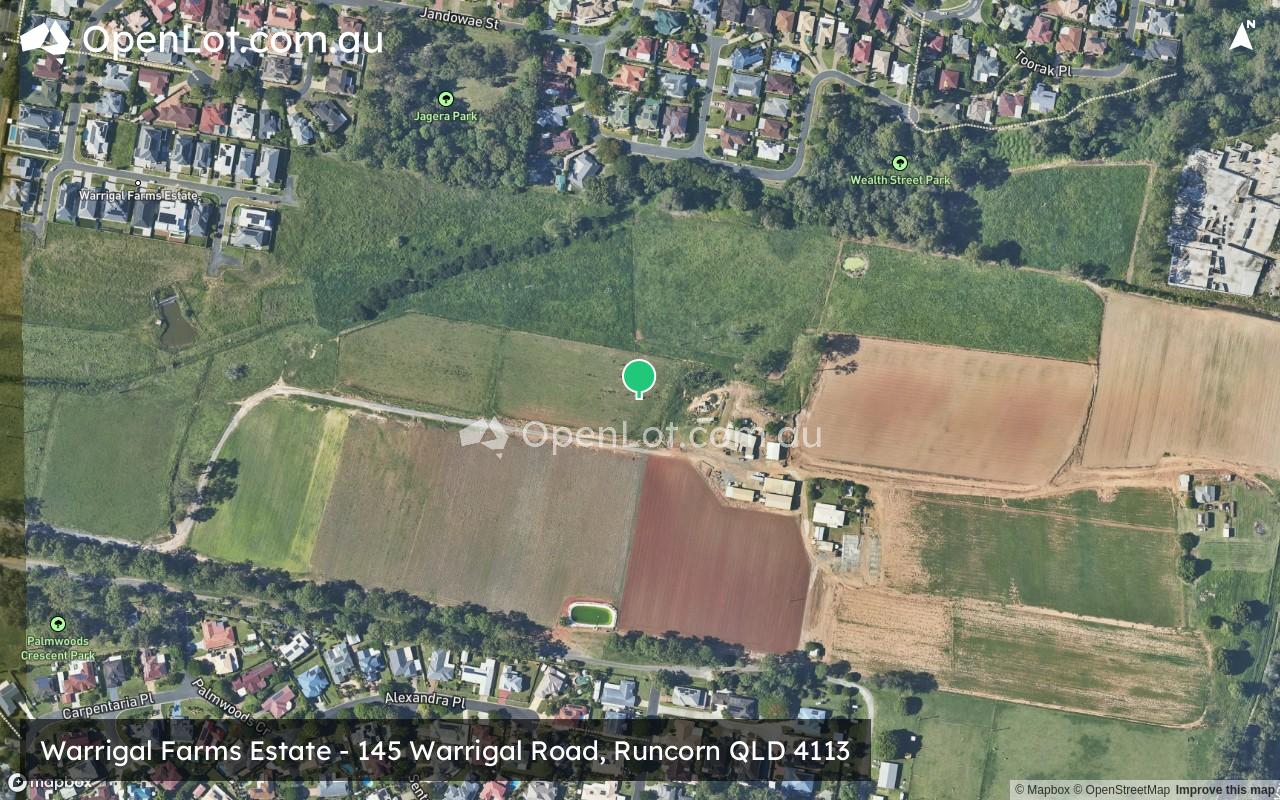 Satellite image for Warrigal Farms Estate - 145 Warrigal Road, Runcorn QLD 4113
