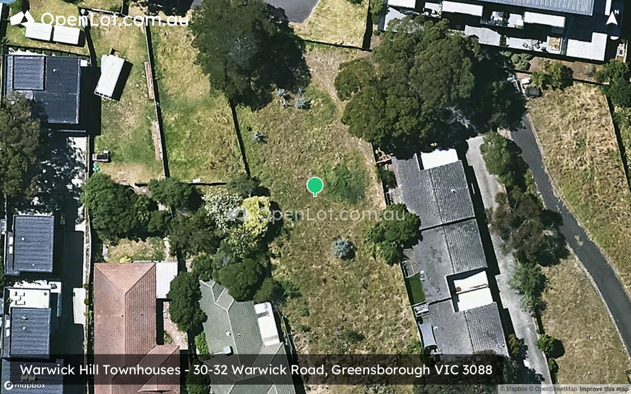 Satellite image for Warwick Hill Townhouses - 30-32 Warwick Road, Greensborough VIC 3088