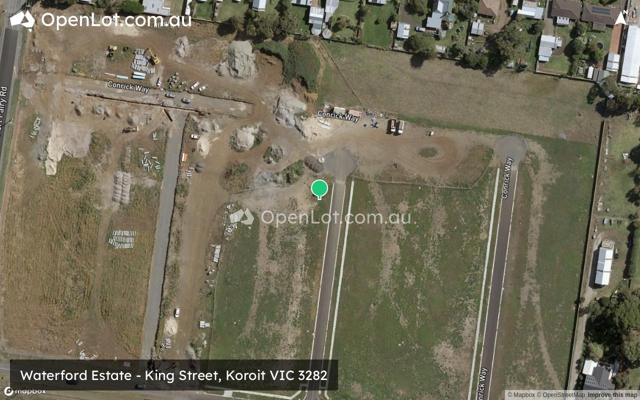 Satellite image for Waterford Estate - King Street, Koroit VIC 3282