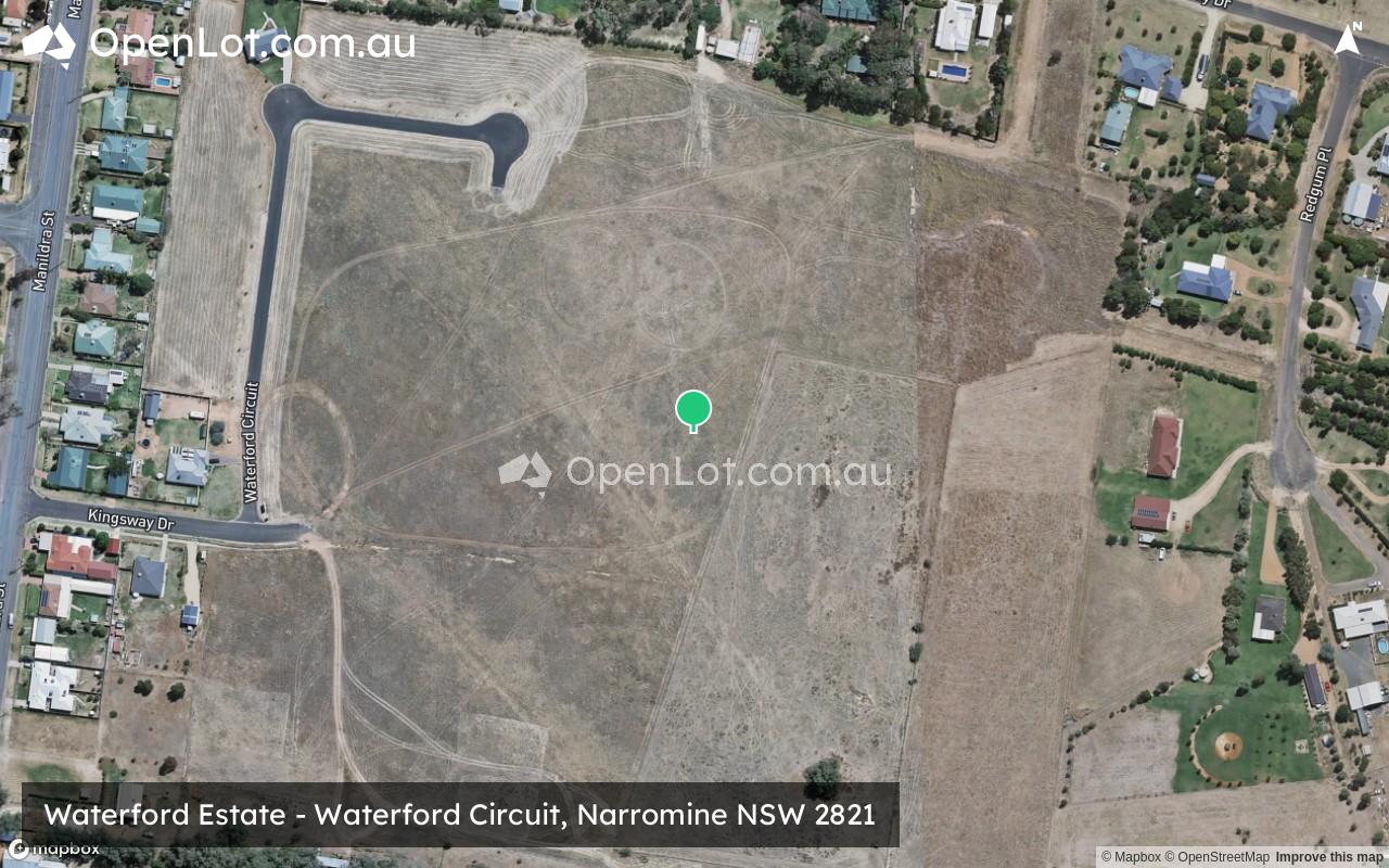 Satellite image for Waterford Estate - Waterford Circuit, Narromine NSW 2821
