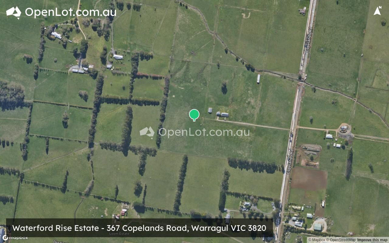 Satellite image for 367 Copelands Road, Warragul VIC 3820