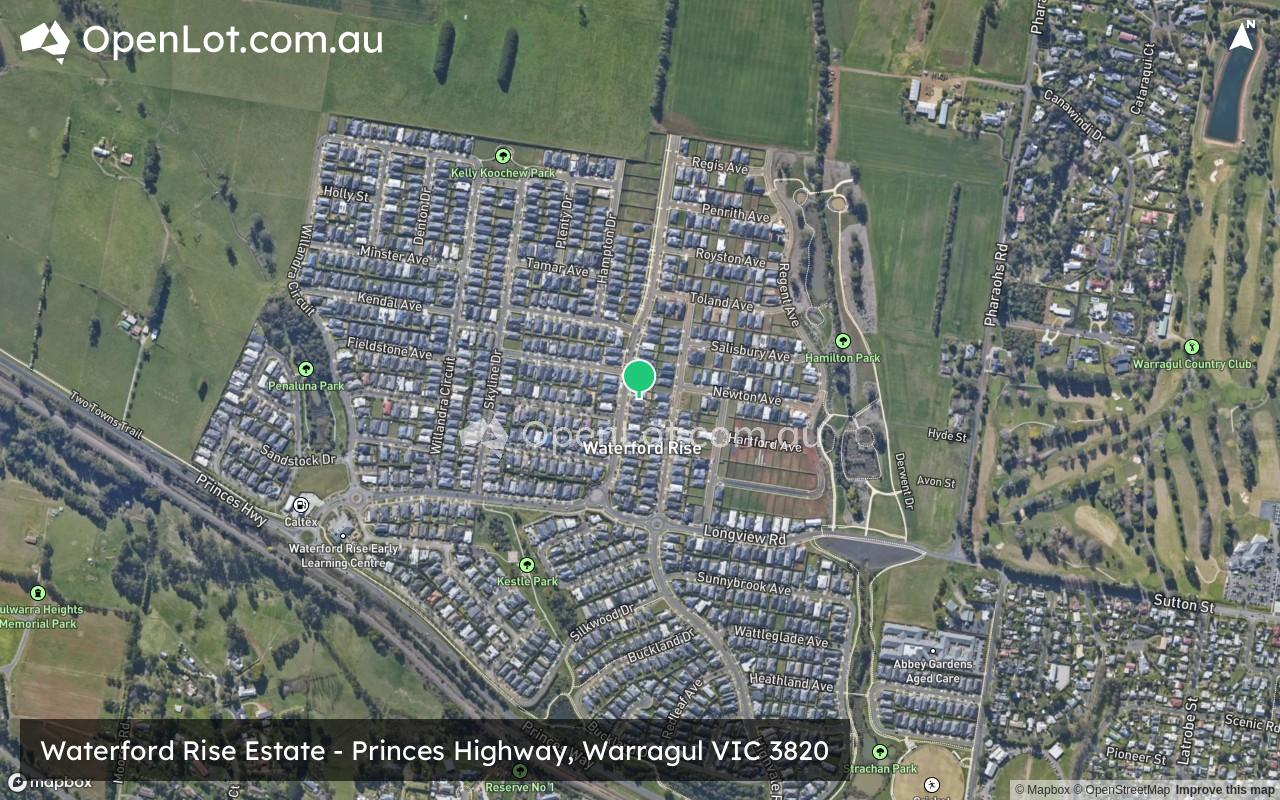 Satellite image for Waterford Rise Estate - Princes Highway, Warragul VIC 3820