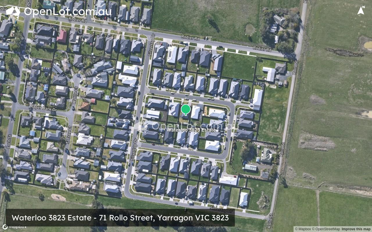 Satellite image for Waterloo 3823 Estate - 71 Rollo Street, Yarragon VIC 3823