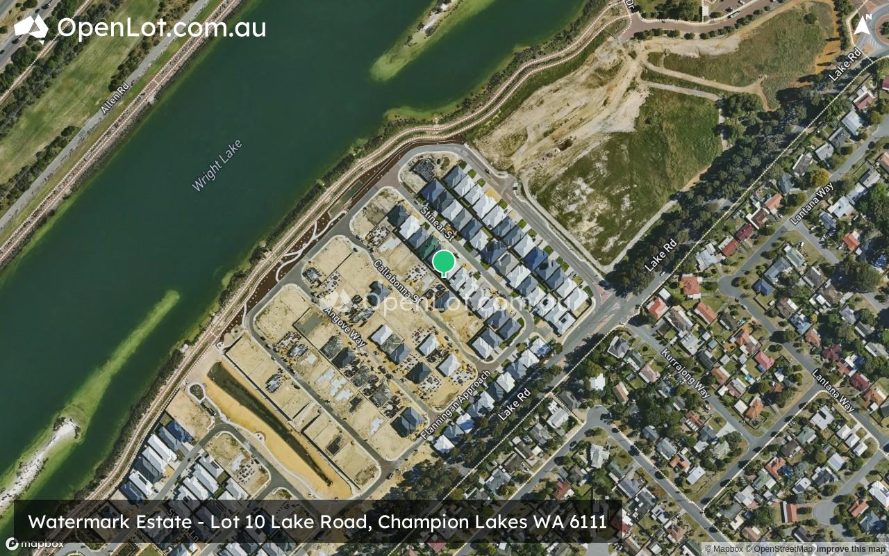 Satellite image for Watermark Estate - Lot 10 Lake Road, Champion Lakes WA 6111