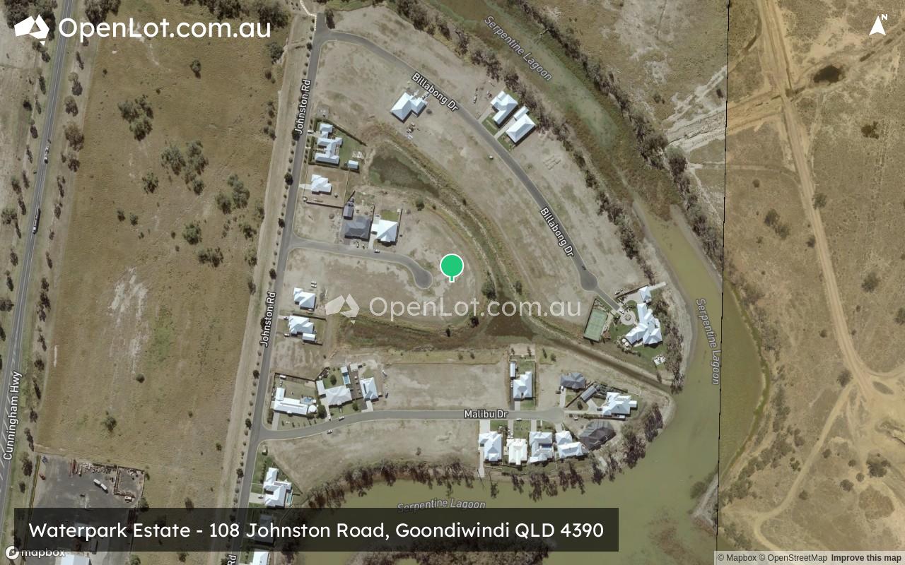 Satellite image for Waterpark Estate - 108 Johnston Road, Goondiwindi QLD 4390
