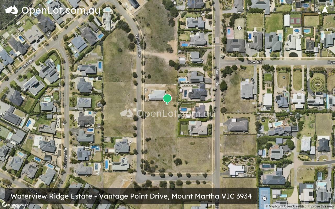 Satellite image for Waterview Ridge Estate - Vantage Point Drive, Mount Martha VIC 3934