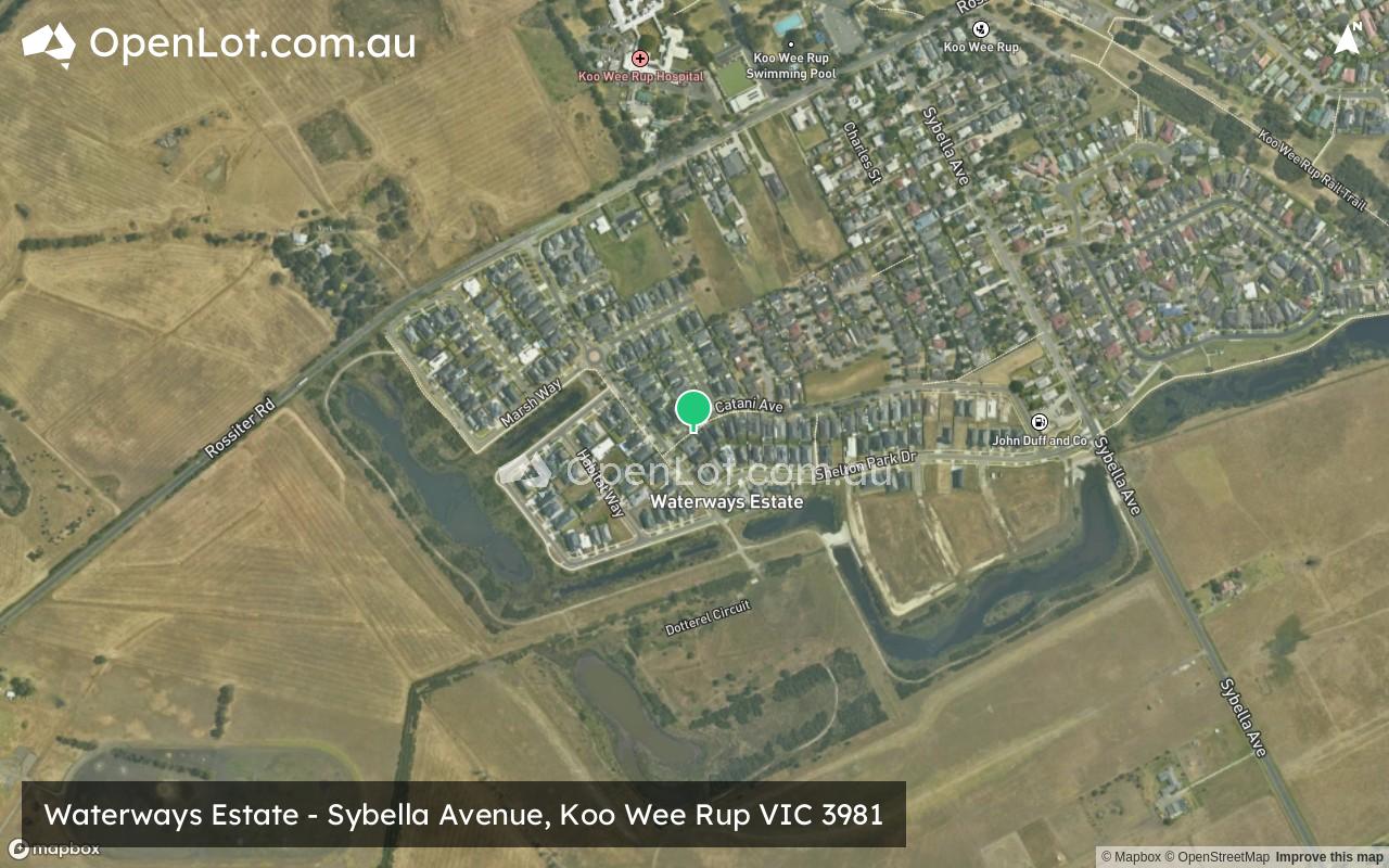 Satellite image for Waterways Estate - Sybella Avenue, Koo Wee Rup VIC 3981