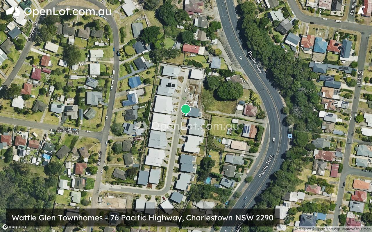 Satellite image for Wattle Glen Townhomes - 76 Pacific Highway, Charlestown NSW 2290