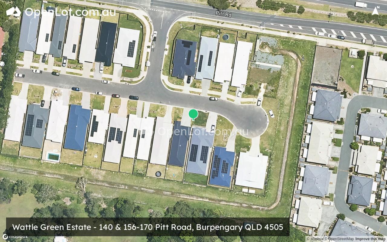 Satellite image for Wattle Green Estate - 140 & 156-170 Pitt Road, Burpengary QLD 4505