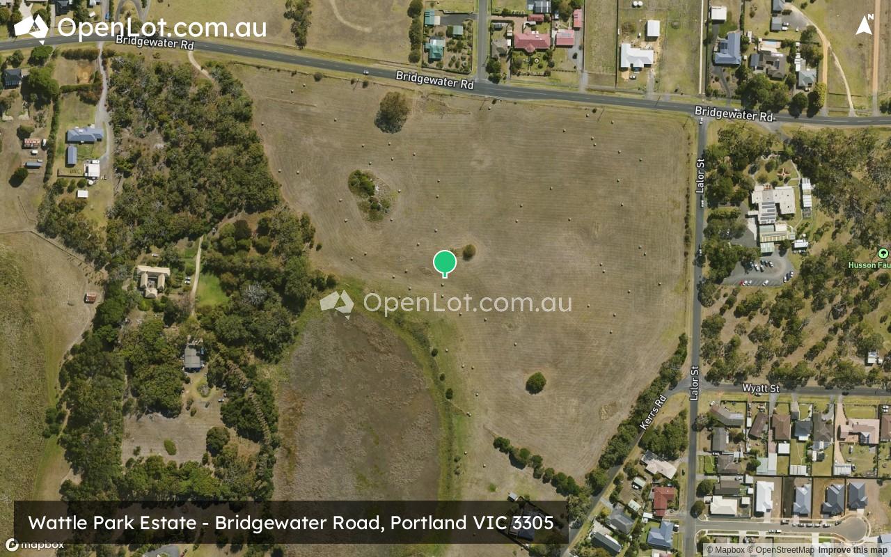 Satellite image for Wattle Park Estate - Bridgewater Road, Portland VIC 3305