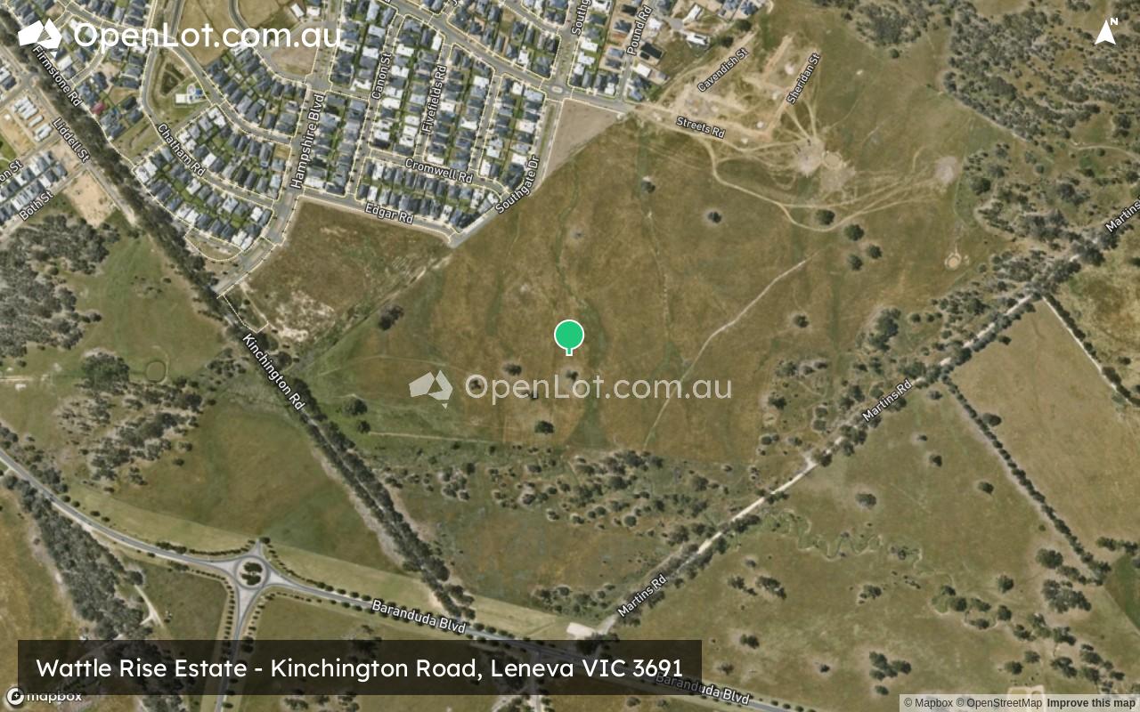Satellite image for Wattle Rise Estate - Kinchington Road, Leneva VIC 3691